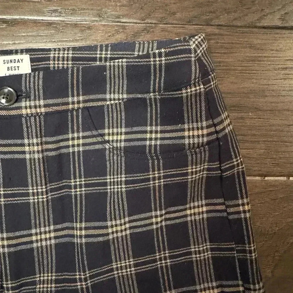 2/40 Aritzia Sunday Best Women’s Size US 4 Freshman Plaid Straight Leg Pants - Picture 6 of 11